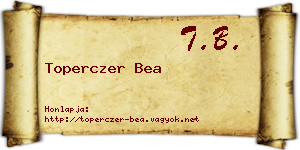 Toperczer Bea névjegykártya
